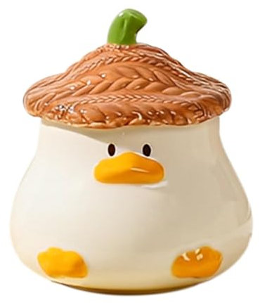 Tazza da tè a di , design divertente, 11,5 x 7,8 cm, coperchio con cappello incluso, 400 ml, materiale ceramico, regalo di Natale o di compleanno, qualsiasi collezione di stoviglie per