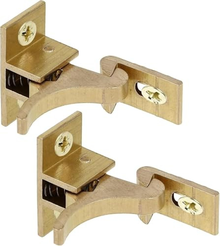 Magnetisk dörrlåsning, Dörrspärr, 5 st kraftiga mässingsarmbågslås, badrumskåp, möbelbeslag