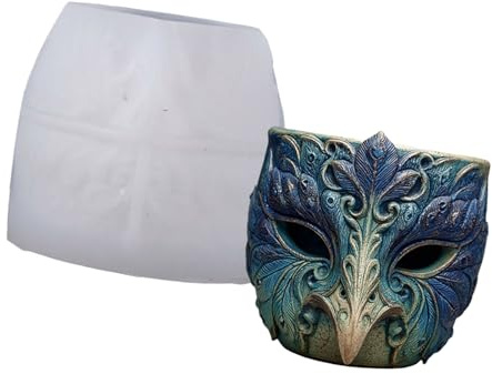 Stampo in silicone artistico per uccelli e fiori, per creare contenitori in calcestruzzo in resina per decorazioni da giardino per la casa creativa in silicone