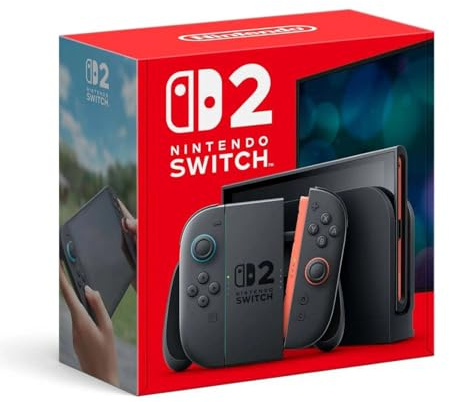 Nintendo Switch 2 Console 2025, 7.9 HDR10 Touchscreen 120Hz Display, 12GB RAM, 256GB Storage, Next-Gen Joy-Con 2 Controllers with Enhanced Motion Sensors, INTL Version