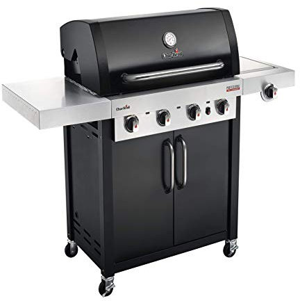 Char-Broil Professional Serie 4400 B - Griglia Barbecue a Gas con 4 Fuochi con Tecnologia TRU-Infrared e Fuoco Laterale, Finitura Nera