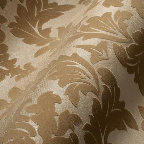 Architects Paper Castello 335802 33580-2 Non-Woven Wallpaper Luxury Classic Baroque 10.05 m x 0.52 m Metallic Yellow Made in Germany