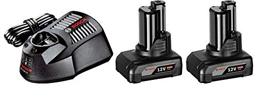 Bosch Akku-Starterkit 12 Volt/ 2 Stück 6, 0 Ah Akkus und Ladegerät GAL1230 CV/ 1600A00X7N