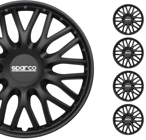 Sparco SPC1696BK Wheel Trims Rome Black, Set of 4, 16-Inch | Radzierblenden, Radblenden