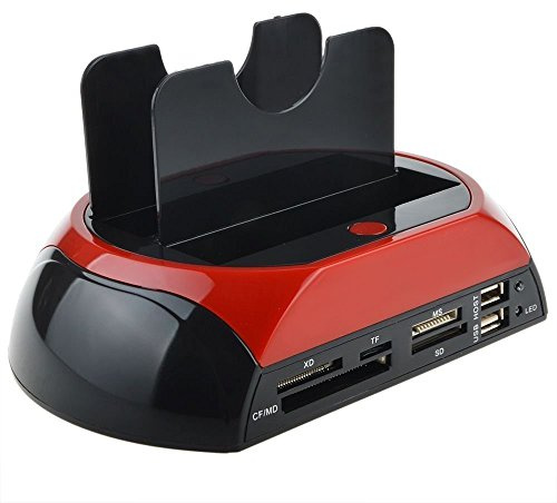 LEOFLA Station d'accueil 2 Disque Dur 2.5 3.5 Sata IDE E-Sata USB 2.0 3.0 E Lecteur HD SD