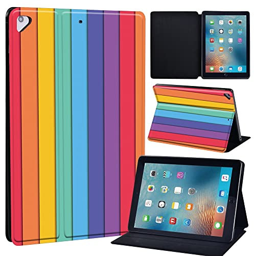 Leather slim lightweight Stand Cover Case for Apple New iPad 9.7 2018 2017(6th Gen, 5th Gen)/iPad Air 2/iPad Air/iPad Pro 9.7 Tablet with Auto Wake/Sleep (color chart)