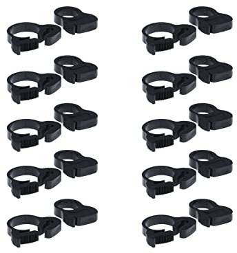 Double Gripping Nylon Hose Clamps, Snap Grip Nylon Plastic Hose Clamps (15.2-17.0mm (5/8inch), 20pack)