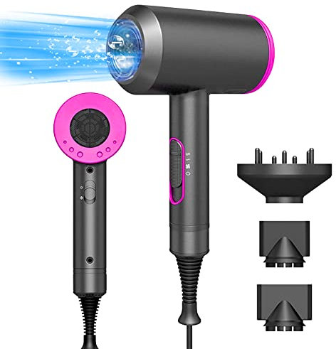 FACAIO Ionen Föhn AC Motor 1800W Haartrockner, Schnelltrocknen Hair Dryer, Salon Haarfön mit Heiß-/Kalttaste, 3 Temperatureinstellungen, 2-Gang, für viele Frisuren für Familie und Haarsalon