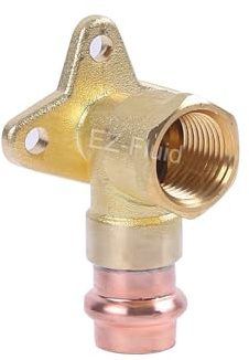 EZ-Fluid (1pc) 1/2 FIP x Propress Drop Ear 90 Degree Elbow,Press x FIP Brass Shower Drop 90 Elbow,HeavyDuty Brass Drop Ear,ProPress Press Copper Fitting Connection Plumbing Fittings