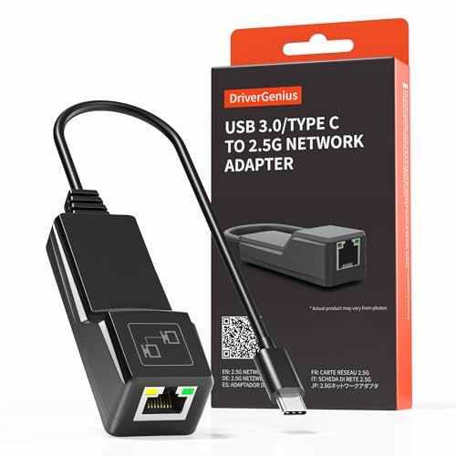 dynattenik SpeedFlow C2.5 – Adaptateur Ethernet USB-C 2,5 Gbps – Vitesses Réseau 2,5 Gbps / 1 Gbps / 100 Mbps – pour PC, Ordinateurs Portables, Gamers et Professionnels