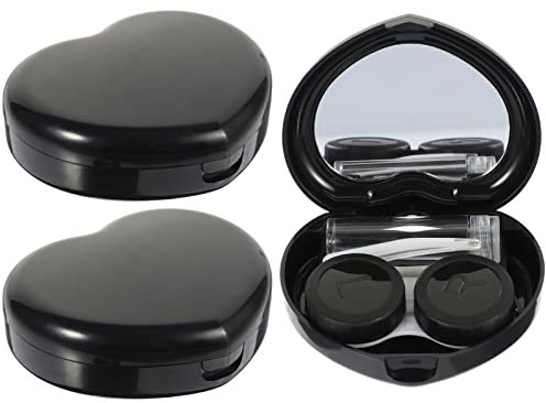 GLEAVI 3 Sets Portable Contacts Lens Cases Travel Contacts Lens Case Box for Daily
