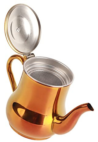 Olivenöl-Spenderflasche, Mess-Ölausgießer für die Küche, Breite Öffnung für Einfaches Nachfüllen und Reinigen, Klare Glas-Ölflasche mit Skala, Essigkrug, Gewürzflasche (Rot)
