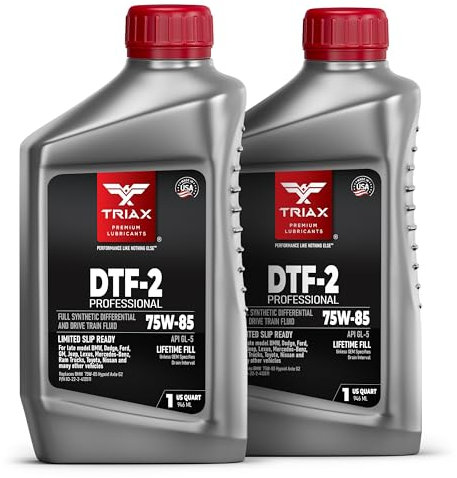 TRIAX DTF-2 Professional SAE 75W-85 GL-5 – Olio Cambio Sintetico per Assali, Differenziali, Trasmissioni e Ingranaggi Ipoidi a Slittamento Limitato, Riempimento a Vita 2x0,946 L (2x1 quart)