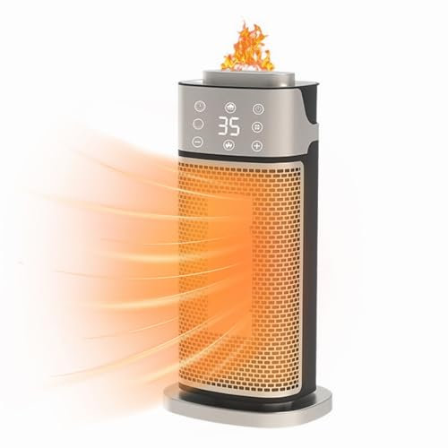 Riscaldatore Portatile per Ambienti,Riscaldatori Elettrici a Calore Istantaneo con Termostato Regolabile,Termoventilatore per Umidificazione dell'aria,Timer e Telecomando,Riscaldamento Casa