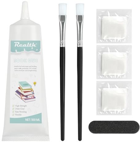 Colla per Libri, 100 ml Adesivo per Rilegatura del Libro, Adesivo Trasparente Utilizzato per Rilegatura e Riparazione del Libro, Scrapbook, Artigianato di Carta, Collage Artigianato DIY
