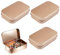 Lot de 3 boîtes en métal or rose - 9,4 x 6 x 2 cm - Avec couvercle - Petite boîte en métal inoxydable avec couvercle - Mini boîte de rangement portable pour bonbons, clés, boucles d'oreilles, menthe