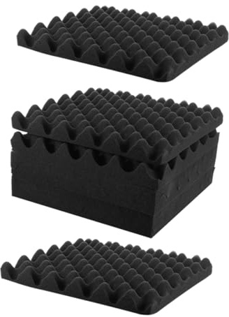 Yardwe 8pcs Acoustic Soundproofing Panels Decorative Wall Insulation Boards Noise Reduction Wall Panels