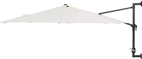 Parasols Patio Umbrellas Parasols Outdoor Wall-Mounted Sun and UV Protection Garden Lawn Parasol Awnings with Metal Poles Parasols