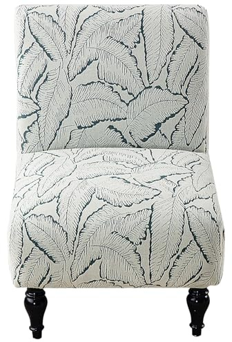 Ausing Sofaschoner 1 Sitzer Jacquard Sofabezüge ohne Armlehnen Elegant Jacquard Sesselbezug Wohnzimmer, Grün