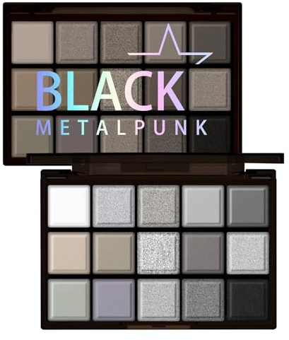BUTBU Eyeshadow Palette, 15 Shades High Pigment Eyeshadow Set, Eye Makeup Kit for Smoky Eye Looks, Long Lasting Matte and Shimmer Finishes, Portable Travel Eyeshadow-Palettes (Grey)