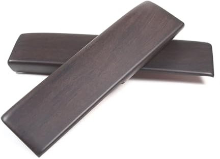 Armrest pads ABS Carbon Fiber Car Armrest Box Panel Cover Trim Sticker For Tundra For Sequoia 2022 2023 Car Accessories(Oak wood grain)