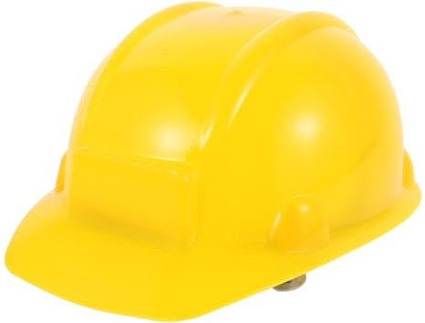CIYODO Gelber Kinder Bauhelm Aus Kunststoff Sicherer Kinderschutzhelm Für Rollenspiele Kostüm Zubehör Für Mottopartys Und Alltag
