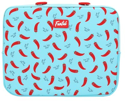 FUNFUL Funda para Chromebook y Portátil 11.6-12 de Chili con Diseño Divertido, Colorido y Picante - Maletín/Funda Ordenador Portátil para Chromebook de 11,6 y 12, Regalos para Niñas y Mujeres