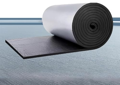 Radiator Reflective Foil Insulation Roll ,Three-Layer Structure Thermal Sound Control Proofing Deadener Mat for Roof, Auto, Pipes | Self-Adhesive(5mm-1*10m)