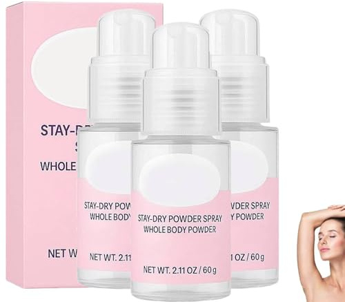 Comfort Powder, Body Powder, Anti-Scheuer-Puder, Komfort Dry und Fresh Puder, Stay Dry Powders Spray, im Intimbereich und am ganzen Körper, Körperpuder Gegen Scheuern und Schwitzen (3)