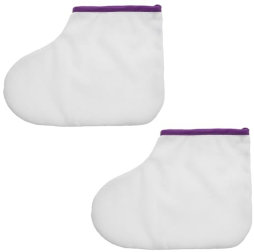 ASAKKURA Fußpflege Zubehör Paraffinbad Überzüge Baumwoll Fußmaske Socken für Spa und Fußmassage Feuchtigkeitsspendende Fußtherapie Wickelbezüge für Zuhause