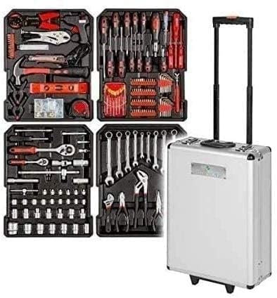 GrecoShop Cassetta Attrezzi Trolley con 187 Utensili
