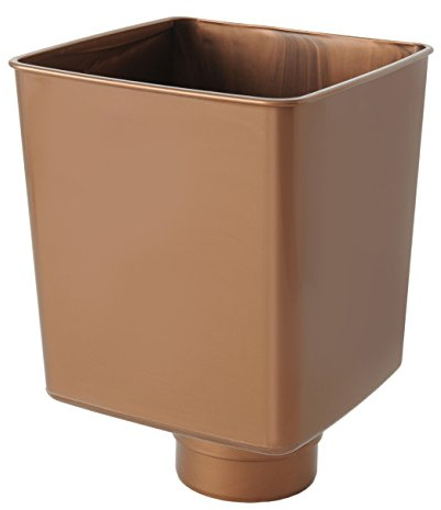 First Plast RCQ100R Raccoglitore Pluviale Quadrato, Ramato, 100 mm