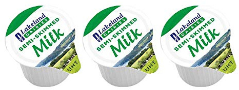 Lakeland Semi-Skimmed Milk Pots (Pack of 4 x 120) UKB Multi-Pack Offer