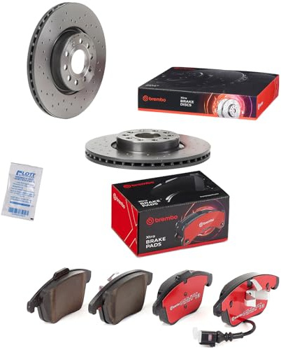 Brembo XTRA LINE Sport Bremsscheiben gelocht Ø312mm + BREMBO Beläge Bremsbeläge Bremsbelagsatz vorne Vorderachse