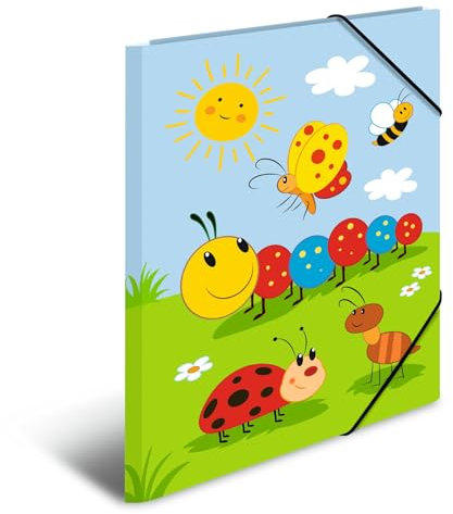 HERMA Sammelmappe A3 Kinder Geburtstag, Eckspanner-Mappe aus Pappe mit Kindergarten Motiv, Gummizug, Innenklappen und Innendruck für Jungen, Mädchen und Kinder