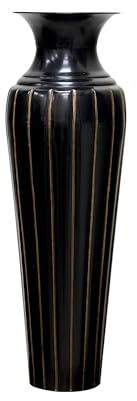 Hosley Tall Metal Floor Vase 26 Inch High, Ideal Gift for Floral Arrangements Modern Home Decor for Dining Room, Livingroom, Bedroom, Hallway Corner, Wedding Party, Spa