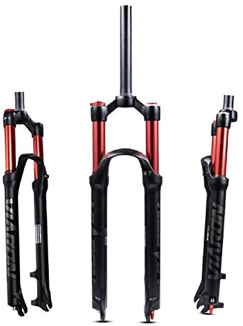 VPPV Forcella Ammortizzata Bicicletta 26 Pollici Ammortizzatore MTB 27,5 29 Pollici, 1-1/8 Forche Controllo Spalla 120 Mm Viaggio (Colore : B, Size : 27.5 Inches)