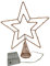 LED Stern Weihnachtsbaumspitze Christbaumkrone beleuchtete XL Tannenbaum Spitze mit 30 LED´s 30cm x 25cm groß kupferfarben Topper Baumkrone Dekostern
