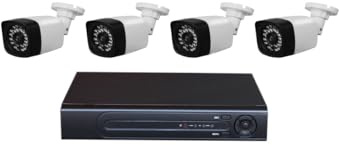Semac Kit di videoregistratori 4 telecamere di sorveglianza 1TO