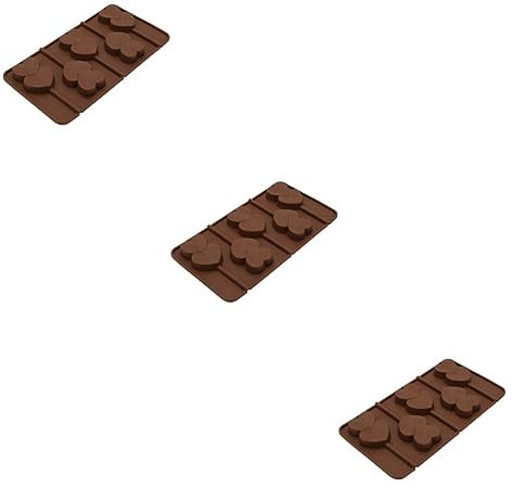 EXCEART 3pièces Moule Silicone Forme De Cœur Pour Et Pour Pâtisserie Aux Températures Matériel Silicone De Qualité Alimentaire Compatible Avec Lave-vaisselle - Et Congélateur