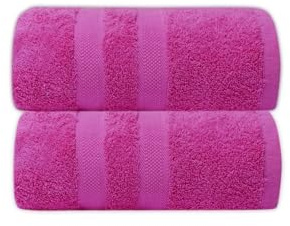 manucci EXTRA LARGE JUMBO BATH SHEETS 90 X 150CM 500GSM 100% EGYPTIAN COTTON TOWEL (pink, 2)