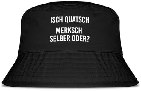 Prozente Momente Merksch selber oder - Fischerhut | Anglerhut | Sonnenhut | Sommer | Party | Malle | lustige Sprüche | OneSize | Malle | Urlaub | Schwarz
