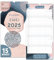 Paarplaner 2025 3 Spalten PASTELL Planer für Zwei 2025 und Okt-Dez 2024 Partnerkalender 16x32,5cm Paarkalender f. Paare 2025 Wandplaner 2 Personen STICKER Recycling Urlaub, Pflanzkalender Wasserfarben