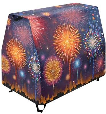 WELLDAY Colorful Firework Kids Water Table Cover Fit Step2 Rain Showers Splash Pond Water Table, Waterproof Dust Proof Anti-UV Outdoor Toys Cover-Cover only