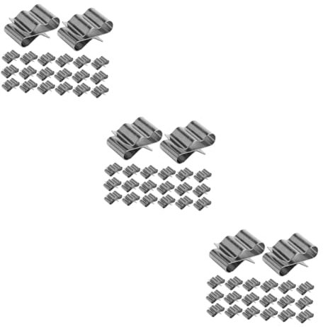 PartyKindom 90 Stk Kabelklemme Drahtklammern Anhängerrahmen-Drahtclips Kabelbaumklemmen Solarpanel-Drahtklemme Kabelclips für Solarpanels Anhänger-Verkabelungsclips Edelstahl 301