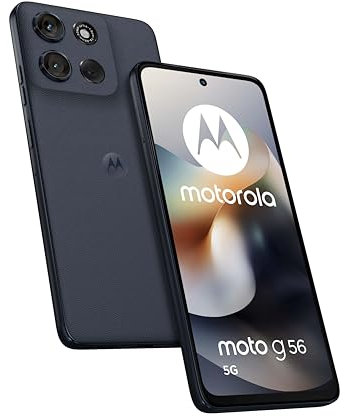 Motorola moto g56 5G 8/256GB, Fotocamera 50MP + sensore antisfarfallio, Display 6.72 FHD+ 120Hz, batteria 5200mAh, MediaTek Dimensity 7060, Android 15, PANTONE Black Oyster
