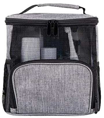 Sac de douche en maille pour collection de douche Accessoire ménager pour enfants filles garçons grande capacité, gris