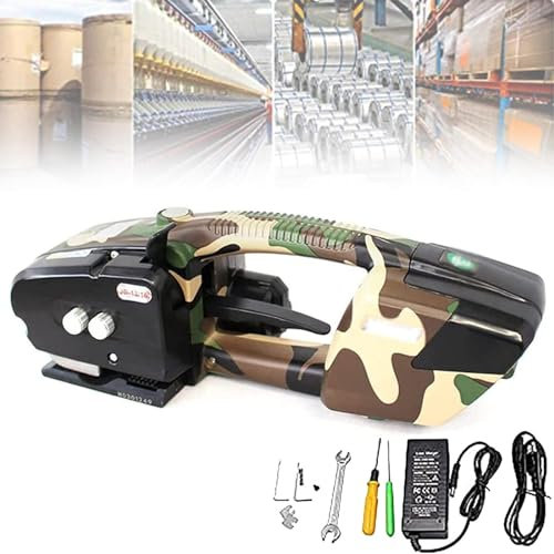 HUIBBGO Kit de cerclage électrique, cercleuse électrique, cercleuse à souder Portable, cercleuse Automatique alimentée par Batterie 3000 mAh, pour Pet/PP, 2 Batteries