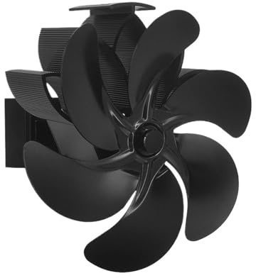 GHHZML Ventilateur Poele à Bois Mini ventilateur de poêle à 6 pales alimenté par la chaleur, silencieux for bois, cheminée, distribution chaude en hiver(Stove Fan)