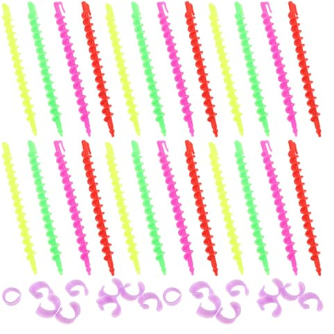 STAHAD Varillas para Permanente en Espiral Pequeñas 17,5 Cm, 26 Unidades Multicolor, Rizadores sin Calor para Peinado y Ondas, Kit Profesional para Cuidado y Estilo de Cabello Rizado